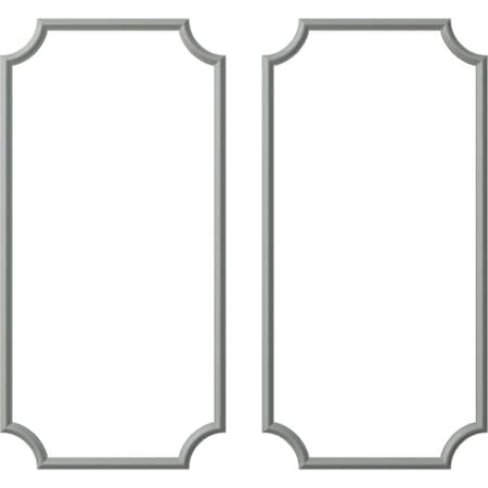 Ekena Millwork 31-in. W x 62-in. H Ashford Smooth Panel Moulding Kit Double Panel PMLKASH31X62B